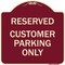 Signmission Reserved Customer Parking Only Heavy-Gauge Aluminum Architectural Sign, 18" x 18", BU-1818-23222 A-DES-BU-1818-23222 - alternate 1